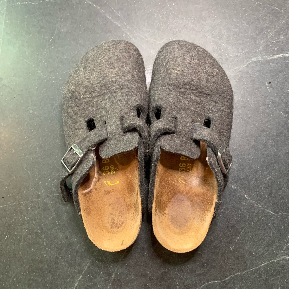 BIRKENSTOCK | Boston Wool Felt Clog Style Shoes | Sz 36